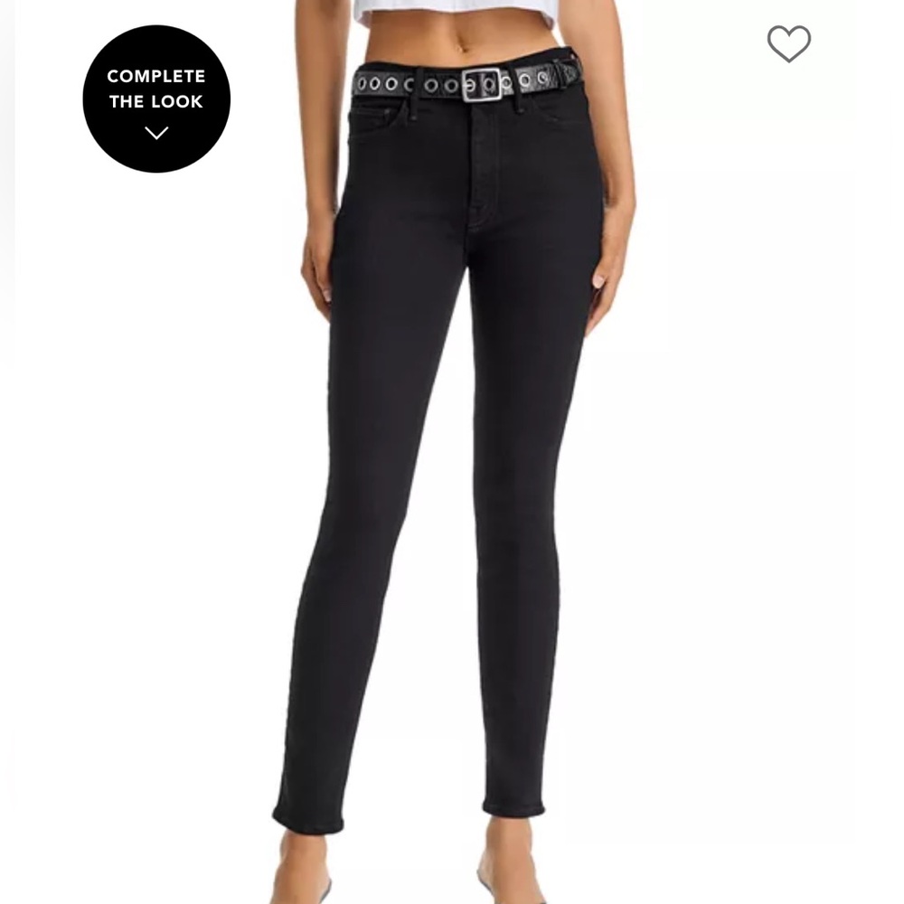 Mother The Looker High Waist Ankle Fray NightOwl Dark Wash Women's Blue Jeans 30 - Picture 12 of 12